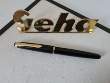 GEHA 708 "PF" Schulfüller Füllhalter Kolbenfüller 1957-1961 schwarz