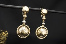 Wempe Ohrringe Weltkugel Planeten Globus beweglich in 750er Gold Bicolor Schmuck