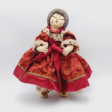 Thun Puppe im Brokat Kleid, Arme beweglich , Thun Bozen - Höhe 39 cm