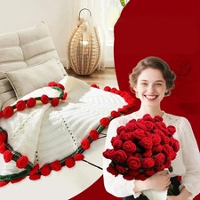 Luxus Rosen Bouquet Wurfdecke