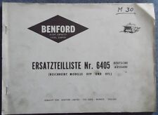 Benford Ersatzteilliste Nr. 6405 Diesel Dumper OFP , OFL