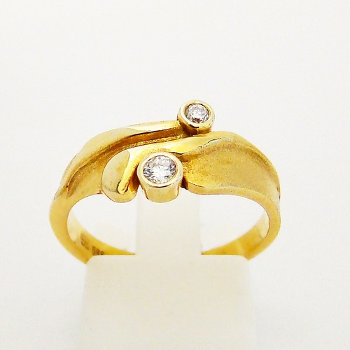 Ring gold 585er brillanten - ring,