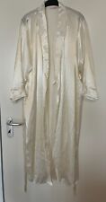 Negligé Nachthemd Mantel Creme glänzend Nylon 60er 70er KG 46 48 50 tragbar Maße