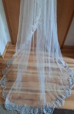 Brautschleier ivory 2,30 m lang Spitze Kathedralsschleier Schleier Pronovias