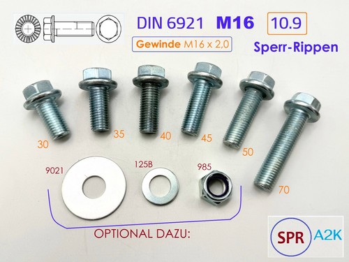 Schraube din 6921 m16x30 bis - schraube,