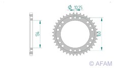 Kettenrad Alu 41-Zähne 520-Teilung für Honda CBR 900 RR Fireblade Bj. 2000-2003