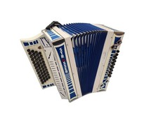 Steirische Harmonika Strasser Deluxe SE Weiß Blau 4-reihig 3-chörig X-Bass
