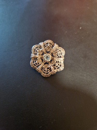 Art deco silber brosche - deco,