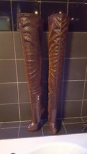No 56 Overknee Stiefel 1969 Italia Boutique Gr. 38 OOTK Crotch Echtleder Neu