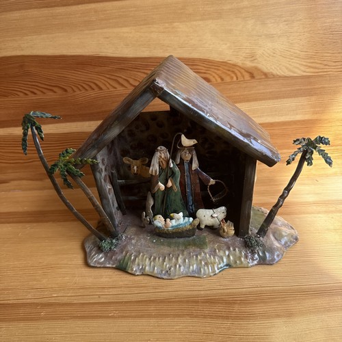 Rustikale weihnachtskrippe aus - weihnachtskrippe,
