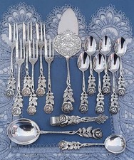 Traumhaftes Silberbesteck Kuchen Antiko Hildesheimer Rose 6 Personen TOP Nr. 1