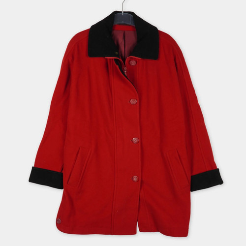 Wollmantel damen 42 rot - wollmantel, gr.