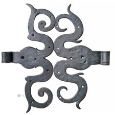 S-Bänder antik geschmiedet alt Türbänder 12/17er Dorn