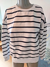 Sweatshirt Pullover Janina Gr. S oversize M 38 gestreift Marine