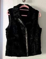 Persianerweste Breitschwanz, Karakullamm mit Leder abgesetzt