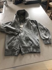 Graue Neutrale  Sweatjacke Kapuzenjacke Gr. 134/140