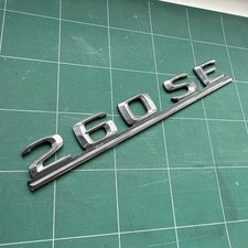 Mercedes Emblem Typenschild 260SE Kunststoff Chrom für W126 SEL zum Kleben