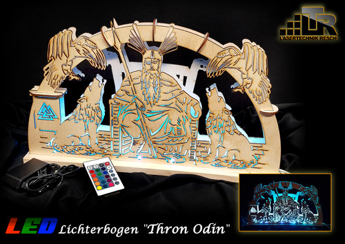 Led schwibbogen thron odin - schwibbogen,