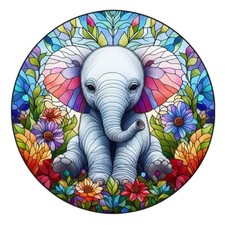 10x sticker elephant stained