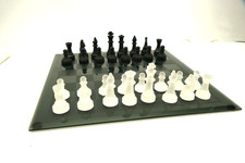 Schach aus Glas Chess Schachspiel Glasfiguren Glasbrett M-5813