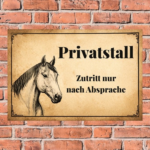 Schild privatstall kein - privatstall,
