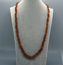 Echte NATUR BERNSTEIN-KETTE BAROCK Farbe: Medium / 7-10 mm L: 70 cm endlos -NEU-