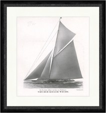 Von der Kieler Woche Yacht Segeln Ellinor Waldthausen F_Vintage 01255 Gerahmt