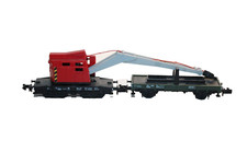Trix N Güterwagen 51 3590 00 Kranwagen KRUPP mit Schutzwagen 4 ohne OVP TG1 Bast