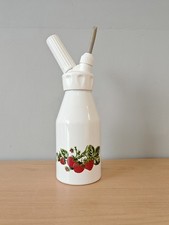 Kayser Austria Schlagsahne Syphon Spender weiß Erdbeere Design 0,5L Vintage 