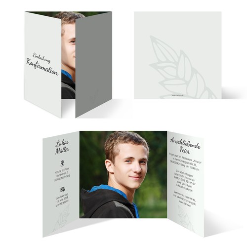 Konfirmation einladungskarten - konfirmation,