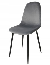 Samt Stuhl Dunkelgrau Schwarze