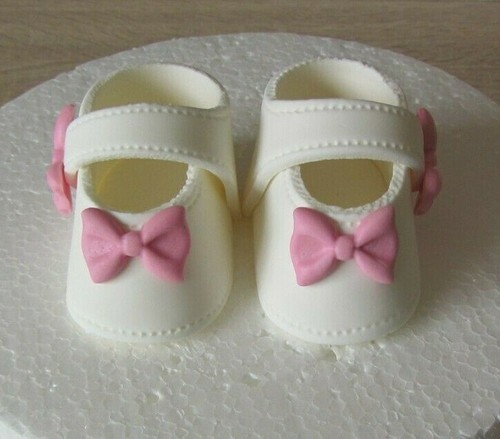 Babyschuhe fondant taufe - babyschuhe,