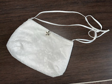 »Hochzeitstasche/ Brauttasche aus Stoff mit Strass und Spitze« weiß, ca. 19x13cm