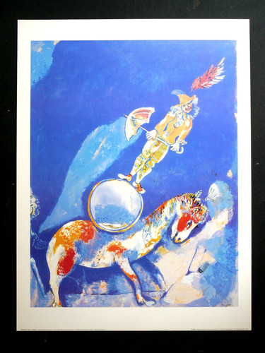 Clown auf dem pferd - auf, chagall