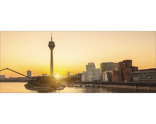 Glasbild düsseldorf skyline - glasbild,