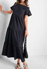 Maxikleid mit Rüschen und