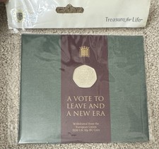 2029 BUNC UK 50p Münze in versiegelter Royal Mint Packung. Austritt aus der EU.
