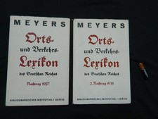Meyers Orts - u. Verkehrslexikon des Deutschen Reiches Nachträge 1937 + 1938