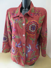 INDIGO MOON ° chice Jacke Gr. 42 / 44 rot mit Glitzer Damen Kleidung Sommerjacke