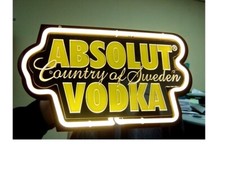 14" Absolut Vodka Yellow 3D
