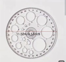 Rund Lineal Schablone Kreis Zeichenschablone 360 Grad