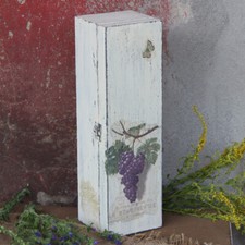 Vintage Weinholzkasten 35x10,5x9,5 cm Landhaus Weintruhe Shabby Holz Handarbeit