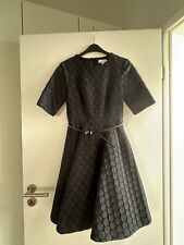 Damen Kleid Ted Baker schwarz Gr. 1 A-Linie mit Taschen und Gürtel