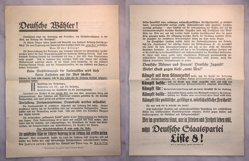 Altes flugblatt deutsche - altes,