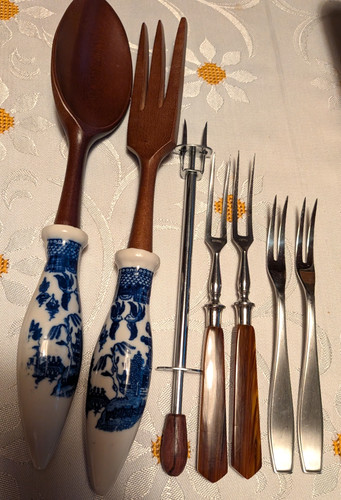 Vintage besteck set holz - vintage,