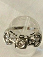 ANTIKER  RING WEISSGOLD 10