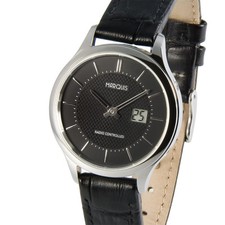 Elegante MARQUIS Damen Funkuhr (deutsches Funkwerk)  Armbanduhr Leder 964.4915