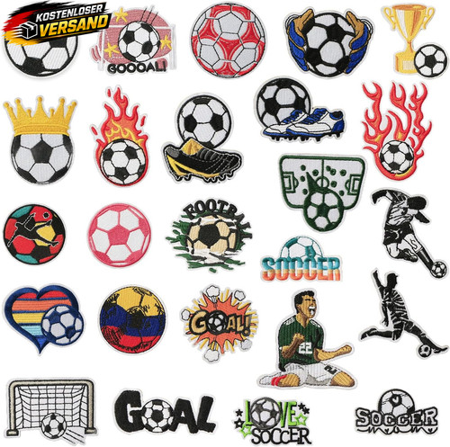 Fußball aufnäher set - fußball, 25