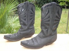 PRIMEBOOTS Cowboystiefel, Westernstiefel, Gr. 39, Echtleder, schwarz !