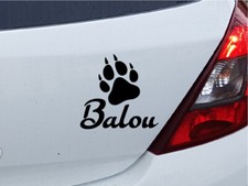 Autoaufkleber Hund Wunschname